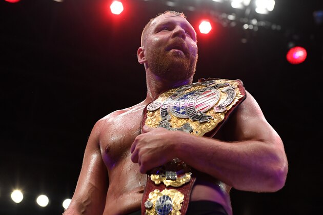 TOKYO, JAPAN - JUNE 05: New champion Jon Moxley looks on following the IWGP US Heavy Weight Championship bout  during the Best Of The Super Jr. Final of NJPW at Ryogoku Kokugikan on June 05, 2019 in Tokyo, Japan. (Photo by Etsuo Hara/Getty Images)