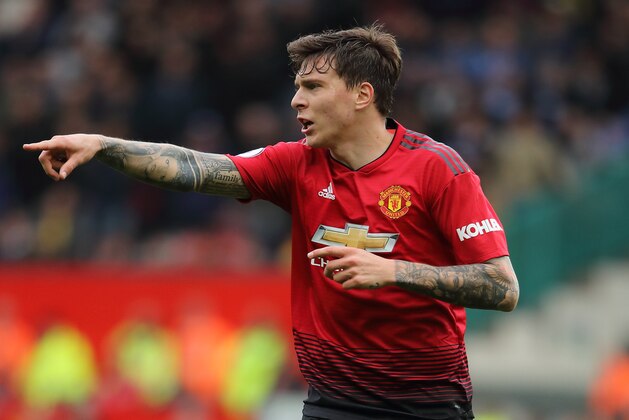 MANCHESTER, ENGLAND - APRIL 28: Victor Lindelof of Manchester United during the Premier League match between Manchester United and Chelsea FC at Old Trafford on April 28, 2019 in Manchester, United Kingdom. (Photo by Matthew Ashton - AMA/Getty Images)