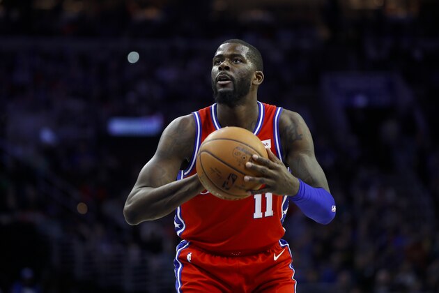 Philadelphia 76ers' James Ennis III in action during an NBA basketball game against the Sacramento Kings, Friday, March 15, 2019, in Philadelphia. (AP Photo/Matt Slocum)