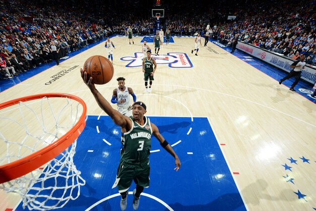 PHILADELPHIA, PA - APRIL 11:  Jason Terry #3 of the Milwaukee Bucks shoots the ball during the game against the Philadelphia 76ers on April 11, 2018 in Philadelphia, Pennsylvania NOTE TO USER: User expressly acknowledges and agrees that, by downloading and/or using this Photograph, user is consenting to the terms and conditions of the Getty Images License Agreement. Mandatory Copyright Notice: Copyright 2018 NBAE (Photo by Jesse D. Garrabrant/NBAE via Getty Images)