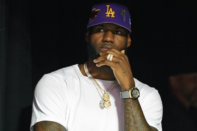 LAS VEGAS, NEVADA - JULY 05:  LeBron James of the Los Angeles Lakers waits to walk out to the court for a game between the Chicago Bulls and the Lakers during the 2019 NBA Summer League at the Thomas & Mack Center on July 5, 2019 in Las Vegas, Nevada. NOTE TO USER: User expressly acknowledges and agrees that, by downloading and or using this photograph, User is consenting to the terms and conditions of the Getty Images License Agreement.  (Photo by Ethan Miller/Getty Images)