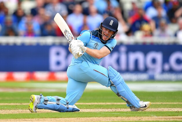 BIRMINGHAM, ENGLAND - JULY 11: Eoin Morgan of England in action batting during the Semi-Final match of the ICC Cricket World Cup 2019 between Australia and England at Edgbaston on July 11, 2019 in Birmingham, England. (Photo by Clive Mason/Getty Images) BIRMINGHAM, ENGLAND - JULY 11: Eoin Morgan of England in action batting during the Semi-Final match of the ICC Cricket World Cup 2019 between Australia and England at Edgbaston on July 11, 2019 in Birmingham, England. (Photo by Clive Mason/Getty Images)