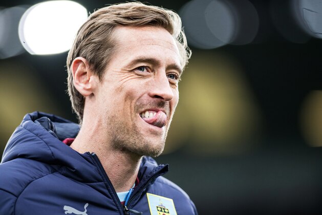 BURNLEY, ENGLAND - MARCH 02: Peter Crouch of Burnley FC looks on during the Premier League match between Burnley FC and Crystal Palace at Turf Moor on March 2, 2019 in Burnley, United Kingdom. (Photo by Sebastian Frej/MB Media/Getty Images)