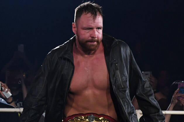 OSAKA, JAPAN - JUNE 09: Jon Moxley enters the ring during the Dominion 6.9 In Osaka-Jo Hall of NJPW on June 09, 2019 in Osaka, Japan. (Photo by Etsuo Hara/Getty Images)