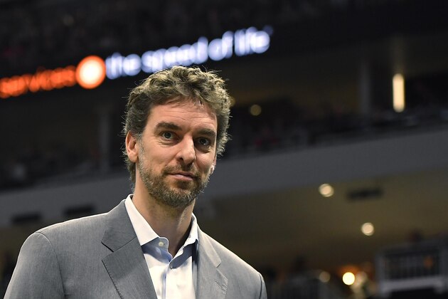 MILWAUKEE, WISCONSIN - APRIL 06:  Pau Gasol #17 of the Milwaukee Bucks looks on in the second half against the Brooklyn Nets at Fiserv Forum on April 06, 2019 in Milwaukee, Wisconsin.  NOTE TO USER: User expressly acknowledges and agrees that, by downloading and or using this photograph, User is consenting to the terms and conditions of the Getty Images License Agreement.  (Photo by Quinn Harris/Getty Images)