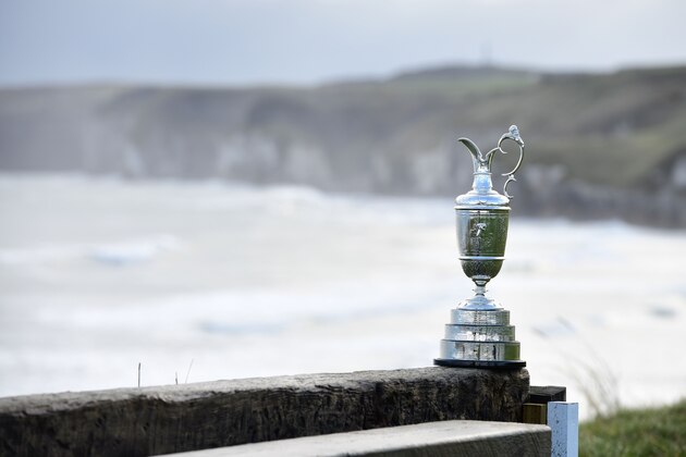 PORTRUSH, NORTHERN IRELAND - APRIL 2: The Claret Jug is pictured at Royal Portrush Golf Club during a media event on April 2, 2019 in Portrush, Northern Ireland. The Open Championship returns to Royal Portrush for the first time since 1951 this summer between 18-21 of July. (Photo by Charles McQuillan/Getty Images) PORTRUSH, NORTHERN IRELAND - APRIL 2: The Claret Jug is pictured at Royal Portrush Golf Club during a media event on April 2, 2019 in Portrush, Northern Ireland. The Open Championship returns to Royal Portrush for the first time since 1951 this summer between 18-21 of July. (Photo by Charles McQuillan/Getty Images)