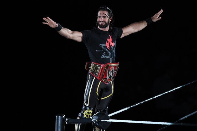 TOKYO,JAPAN - JUNE 29: Seth Rollins enters the ring during the WWE Live Tokyo at Ryogoku Kokugikan on June 29, 2019 in Tokyo, Japan. (Photo by Etsuo Hara/Getty Images)