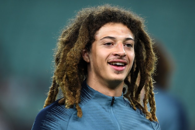 BAKU, AZERBAIJAN - MAY 28: Ethan Ampadu of Chelsea looks on during the training session of Chelsea prior to  the UEFA Europa League Final between Chelsea and Arsenal at Baku Olimpiya Stadionu on May 28, 2019 in Baku, Azerbaijan. (Photo by Etsuo Hara/Getty Images)
