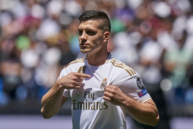 MADRID, SPAIN - JUNE 12: Luka Jovic is presented as a new player of Real Madrid CF at Estadio Santiago Bernabeu on June 12, 2019 in Madrid, Spain. (Photo by Quality Sport Images/Getty Images)