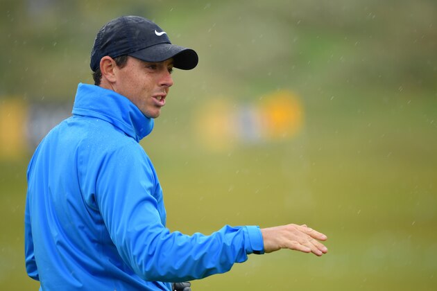 PORTRUSH, NORTHERN IRELAND - JULY 17: Rory McIlroy of Northern Ireland looks on during a practice round prior to the 148th Open Championship held on the Dunluce Links at Royal Portrush Golf Club on July 17, 2019 in Portrush, United Kingdom. (Photo by Stuart Franklin/Getty Images)