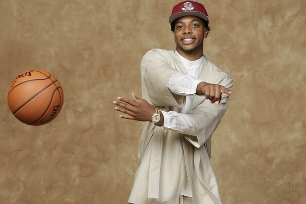 BROOKLYN, NY - JUNE 20: Darius Garland poses for a portrait after being drafted by the Cleveland Cavaliers at the 2019 NBA Draft on June 20, 2019 at Barclays Center in Brooklyn, New York. NOTE TO USER: User expressly acknowledges and agrees that, by downloading and or using this photograph, User is consenting to the terms and conditions of the Getty Images License Agreement. Mandatory Copyright Notice: Copyright 2019 NBAE (Photo by Steve Freeman/NBAE via Getty Images)