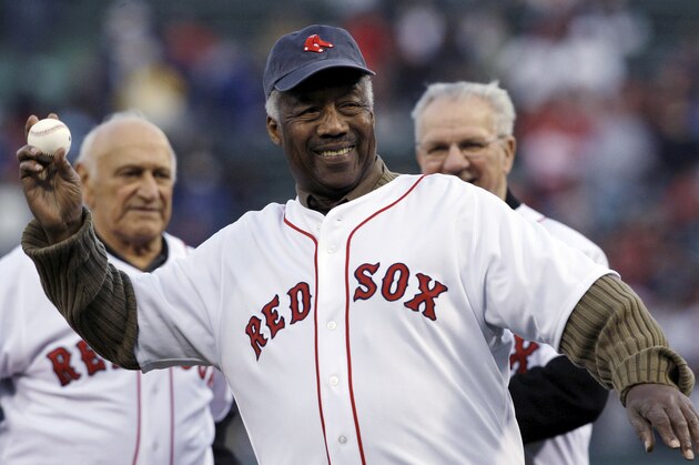 FILE - In this April 19, 2009, file photo, Boston Red Sox great Elijah
