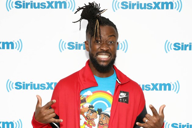 NEW YORK, NY - APRIL 04:  WWE Wrestler Kofi Kingston visits the SiriusXM Studios on April 4, 2019 in New York City.  (Photo by Cindy Ord/Getty Images)