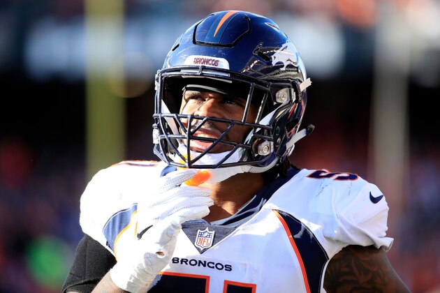 CINCINNATI, OH - DECEMBER 2:  Todd Davis #51 of the Denver Broncos stands on the sideline during the third quarter of the game against the Cincinnati Bengals at Paul Brown Stadium on December 2, 2018 in Cincinnati, Ohio. (Photo by Andy Lyons/Getty Images)