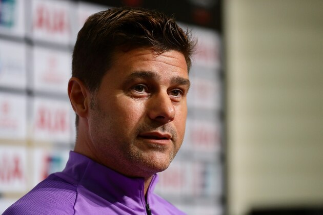 SINGAPORE - JULY 19:  Manager of Tottenham Hotspur, Mauricio Pochettino speaks at the press conference at the Singapore National Stadium on July 19, 2019 in Singapore.  (Photo by Suhaimi Abdullah/International Champions Cup/Getty Images)