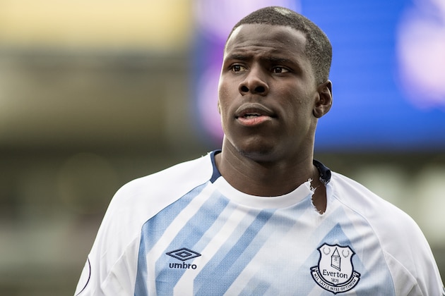 LONDON, ENGLAND - APRIL 27: Kurt Zouma of Everton FC looks on during the Premier League match between Crystal Palace and Everton FC at Selhurst Park on April 27, 2019 in London, United Kingdom. (Photo by Sebastian Frej/MB Media/Getty Images)