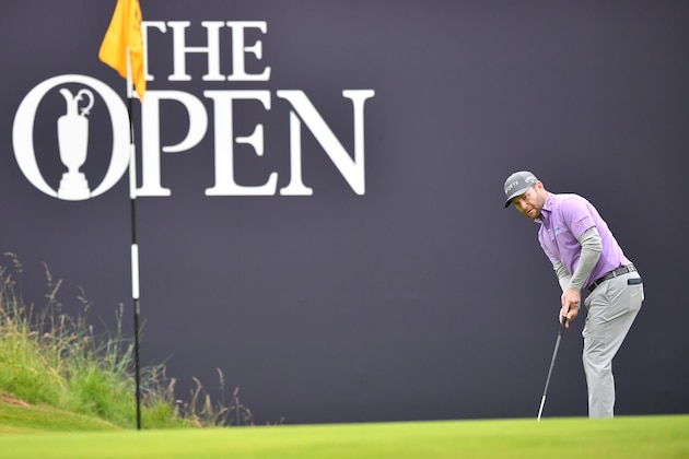 South Africa's Branden Grace putts at the 18th green during the second round of the British Open golf Championships at Royal Portrush golf club in Northern Ireland on July 19, 2019. (Photo by Paul ELLIS / AFP) / RESTRICTED TO EDITORIAL USE        (Photo credit should read PAUL ELLIS/AFP/Getty Images)