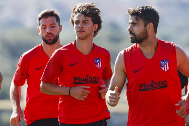 SEGOVIA, SPAIN - JULY 08: Joao Felix of Atletico de Madrid looks on during the training session of Atletico de Madrid on July 08, 2019 in Madrid, Spain. (Photo by TF-Images/TF-Images via Getty Images)