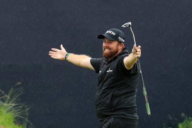 PORTRUSH, NORTHERN IRELAND - JULY 21: Open Champion Shane Lowry of Ireland celebrates on the 18th green during the final round of the 148th Open Championship held on the Dunluce Links at Royal Portrush Golf Club on July 21, 2019 in Portrush, United Kingdom. (Photo by Andrew Redington/Getty Images)