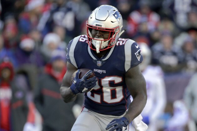 New England Patriots running back Sony Michel gains yardage against the Buffalo Bills during the first half of an NFL football game, Sunday, Dec. 23, 2018, in Foxborough, Mass. (AP Photo/Elise Amendola)