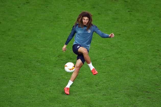 BAKU, AZERBAIJAN - MAY 28: Ethan Ampadu of Chelsea trains during the Chelsea FC training session on the eve of the UEFA Europa League Final against Arsenal at Baku Olimpiya Stadion on May 28, 2019 in Baku, Azerbaijan. (Photo by Francois Nel/Getty Images)