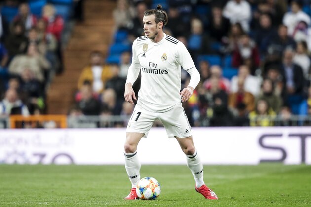 MADRID, SPAIN - FEBRUARY 27: Gareth Bale of Real Madrid during the Spanish Copa del Rey  match between Real Madrid v FC Barcelona at the Santiago Bernabeu on February 27, 2019 in Madrid Spain (Photo by David S. Bustamante/Soccrates/Getty Images)