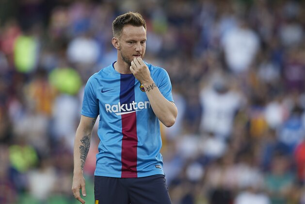 SEVILLE, SPAIN - MAY 25: Ivan Rakitic of Barcelona looks on prior to the Spanish Copa del Rey Final match between Barcelona and Valencia at Estadio Benito Villamarin on May 25, 2019 in Seville, . (Photo by Quality Sport Images/Getty Images)