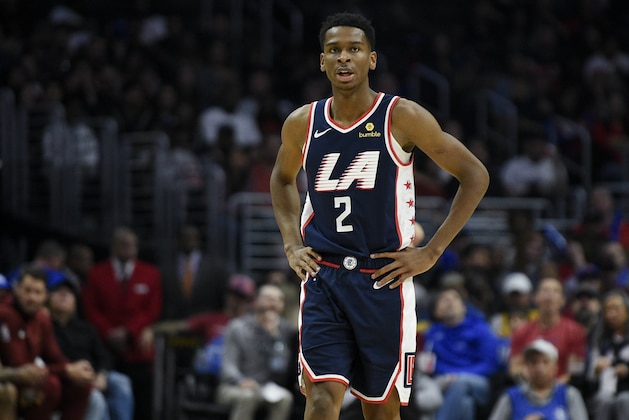 Los Angeles Clippers guard Shai Gilgeous-Alexander in action during the second half of an NBA basketball game against the Cleveland Cavaliers in Los Angeles, Saturday, March 30, 2019. The Clippers won 132-108. (AP Photo/Kelvin Kuo)