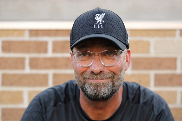 SOUTH BEND, IN - JULY 19: Jurgen Klopp the head coach / manager of Liverpool during the pre-season friendly match between Borussia Dortmund and Liverpool FC at Notre Dame Stadium on July 19, 2019 in South Bend, Indiana. (Photo by Matthew Ashton - AMA/Getty Images)