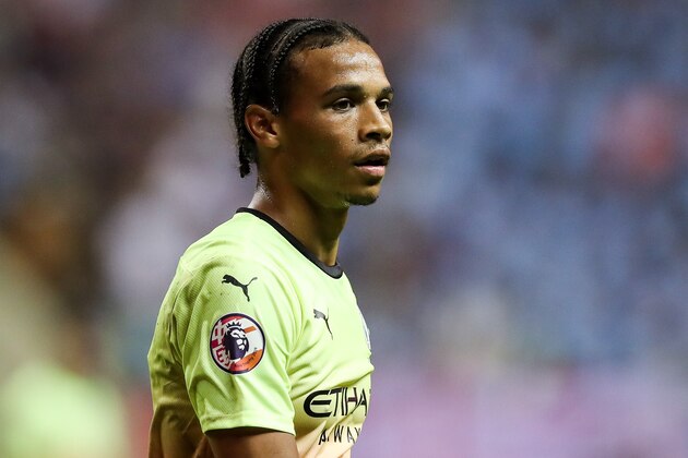 SHANGHAI, CHINA - JULY 20: #19 Leroy Sane of Manchester City in action during the 2019 Premier League Asia Trophy Final at Shanghai Hongkou Stadium on July 20, 2019 in Shanghai, China. (Photo by Zhizhao Wu/Getty Images)