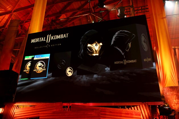 LOS ANGELES, CALIFORNIA - JANUARY 17: View of atmosphere at Mortal Kombat 11: The Reveal on January 17, 2019 in Los Angeles, California. (Photo by Tasia Wells/Getty Images for Warner Bros. Interactive Entertainment)
