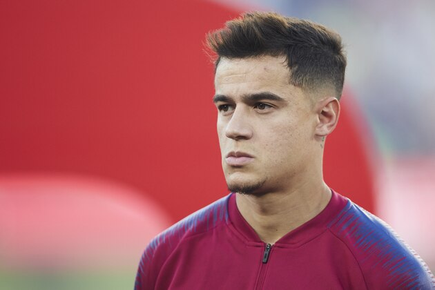 SEVILLE, SPAIN - MAY 25: Philippe Coutinho of Barcelona looks on prior to the Spanish Copa del Rey Final match between Barcelona and Valencia at Estadio Benito Villamarin on May 25, 2019 in Seville, . (Photo by Quality Sport Images/Getty Images)