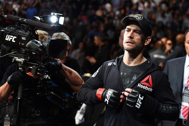 CHICAGO, ILLINOIS - JUNE 09:  CM Punk walks towards the Octagon prior to facing Mike Jackson in their welterweight fight during the UFC 225 event at the United Center on June 9, 2018 in Chicago, Illinois. (Photo by Josh Hedges/Zuffa LLC/Zuffa LLC via Getty Images)