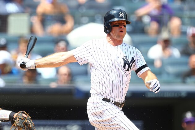 NEW YORK, NEW YORK - JULY 20: Brett Gardner #11 of the New York Yankees in action against the Colorado Rockies at Yankee Stadium on July 20, 2019 in New York City. New York Yankees defeated the Colorado Rockies 11-5. (Photo by Mike Stobe/Getty Images)