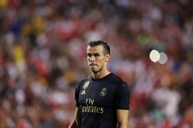 LANDOVER, MD - JULY 23: Gareth Bale of Real Madrid during the International Champions Cup fixture between Real Madrid and Arsenal at FedExField on July 23, 2019 in Landover, Maryland. (Photo by Matthew Ashton - AMA/Getty Images)