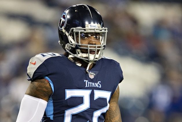 NASHVILLE, TN - DECEMBER 30:  Derrick Henry #22 of the Tennessee Titans warms up before a game against the Indianapolis Colts at Nissan Stadium on December 30, 2018 in Nashville, Tennessee.  The Colts defeated the Titans 33-17.   (Photo by Wesley Hitt/Getty Images)
