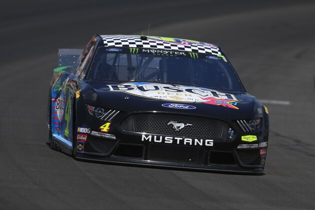 LONG POND, PENNSYLVANIA - JULY 27: Kevin Harvick, driver of the #4 Busch Beer Gen X Ford, drives during practice for the Monster Energy NASCAR Cup Series Gander RV 400 at Pocono Raceway on July 27, 2019 in Long Pond, Pennsylvania. (Photo by Chris Trotman/Getty Images)
