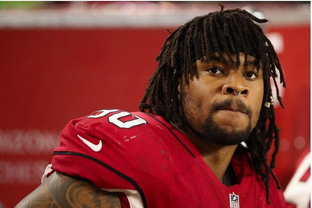 GLENDALE, AZ - AUGUST 11:  Defensive tackle Robert Nkemdiche #90 of the Arizona Cardinals on the bench during the preseason NFL game against the Los Angeles Chargers at University of Phoenix Stadium on August 11, 2018 in Glendale, Arizona.  (Photo by Christian Petersen/Getty Images)