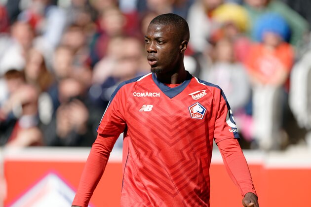 LILLE, FRANCE - MAY 12: Lille's player Nicolas Pepe during the match Lille vs Bordeaux at Stade Pierre Mauroy on May 12, 2019 in Lille, France. (Photo by Sylvain Lefevre/Getty Images)