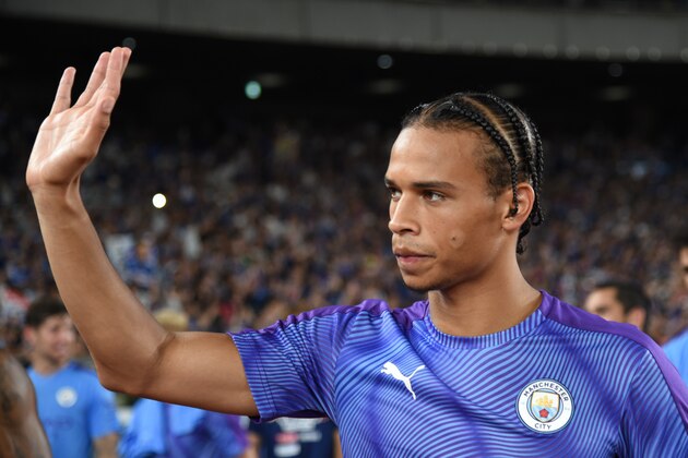 YOKOHAMA, JAPAN - JULY 27: Leroy Sane of Manchester City looks on after the preseason friendly match between Yokohama F.Marinos and Manchester City at Nissan Stadium on July 27, 2019 in Yokohama, Kanagawa, Japan. (Photo by Hiroki Watanabe/Getty Images)