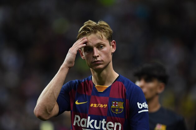 SAITAMA, JAPAN - JULY 23: Frenkie De Jong of Barcelona looks on after the preseason friendly match between Barcelona and Chelsea at the Saitama Stadium on July 23, 2019 in Saitama, Japan. (Photo by Masashi Hara/Getty Images)