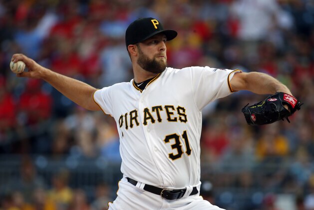PITTSBURGH, PA - JULY 19:  Jordan Lyles #31 of the Pittsburgh Pirates pitches in the first inning against the Philadelphia Phillies at PNC Park on July 19, 2019 in Pittsburgh, Pennsylvania.  (Photo by Justin K. Aller/Getty Images)
