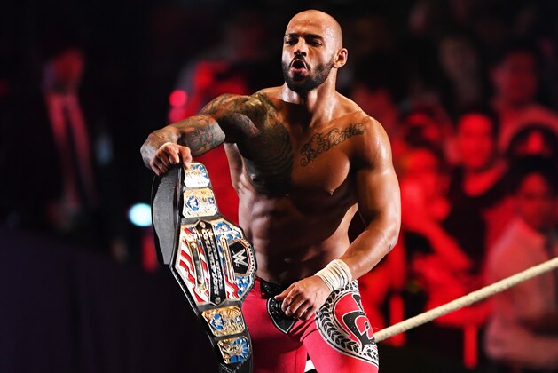 TOKYO,JAPAN - JUNE 29: Ricochet celebrates the victory during the WWE Live Tokyo at Ryogoku Kokugikan on June 29, 2019 in Tokyo, Japan. (Photo by Etsuo Hara/Getty Images)