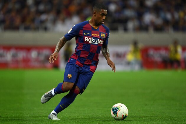 SAITAMA, JAPAN - JULY 23: Malcom of Barcelona in action during the preseason friendly match between Barcelona and Chelsea at the Saitama Stadium on July 23, 2019 in Saitama, Japan. (Photo by Etsuo Hara/Getty Images)