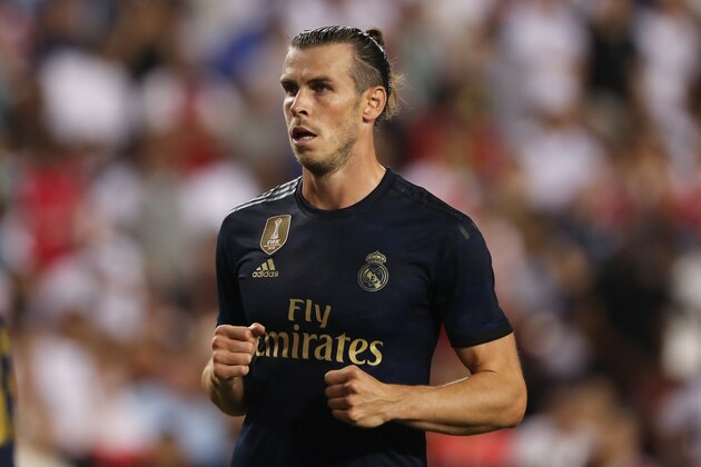 LANDOVER, MD - JULY 23: Gareth Bale of Real Madrid during the International Champions Cup fixture between Real Madrid and Arsenal at FedExField on July 23, 2019 in Landover, Maryland. (Photo by Matthew Ashton - AMA/Getty Images)