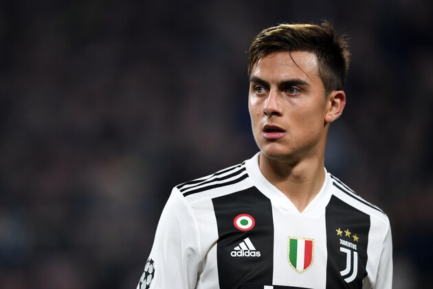 TURIN,ITALY - NOVEMBER 7: Paulo Dybala of Juventus looks on during the Group H match of the UEFA Champions League between Juventus and Manchester United at Juventus Stadium on November 07, 2018 in Turin, Italy. (Photo by Etsuo Hara/Getty Images)