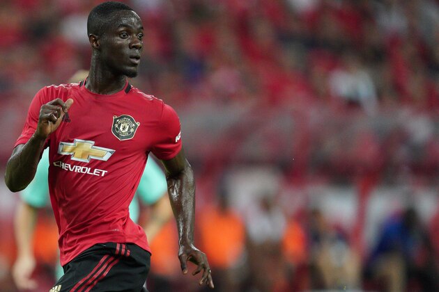 SINGAPORE, SINGAPORE - JULY 20: Eric Bailly of Manchester United in action during the 2019 International Champions Cup match between Manchester United and FC Internazionale at the Singapore National Stadium on July 20, 2019 in Singapore. (Photo by Allsport Co./Getty Images)