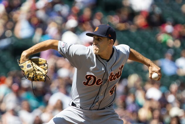 SEATTLE, WA - JULY 28:  Matthew Boyd #48 of the Detroit Tigers pitches in the sixth inning against the Seattle Mariners at T-Mobile Park on July 28, 2019 in Seattle, Washington. (Photo by Lindsey Wasson/Getty Images)