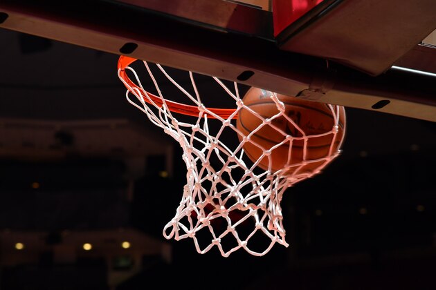 TORONTO, CANADA - MAY 21: A generic view of the basketball through the net during Game Four of the Eastern Conference Finals of the 2019 NBA Playoffs on May 19, 2019 at the Scotiabank Arena in Toronto, Ontario, Canada.  NOTE TO USER: User expressly acknowledges and agrees that, by downloading and or using this Photograph, user is consenting to the terms and conditions of the Getty Images License Agreement.  Mandatory Copyright Notice: Copyright 2019 NBAE (Photo by Jesse D. Garrabrant/NBAE via Getty Images)
