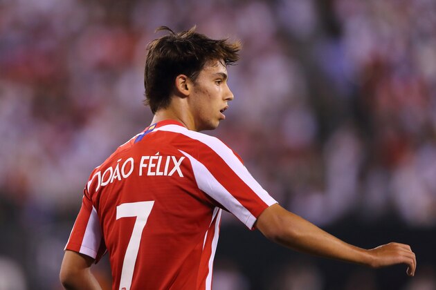 EAST RUTHERFORD, NJ - JULY 26:  Joao Felix of Atletico Madrid during the 2019 International Champions Cup match between Real Madrid and Atletico de Madrid at MetLife Stadium on July 26, 2019 in East Rutherford, New Jersey. (Photo by Matthew Ashton - AMA/Getty Images)